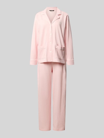 Lauren Ralph Lauren Regular Fit Pyjama-Set aus reiner Baumwolle Rosa 1