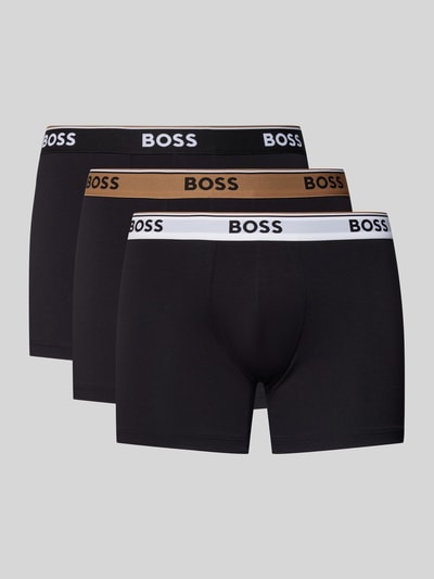 BOSS Trunks mit elastischem Logo-Bund im 3er-Pack Black 1