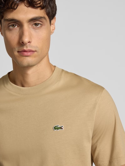 Lacoste Regular Fit T-Shirt aus reiner Baumwolle Beige 3