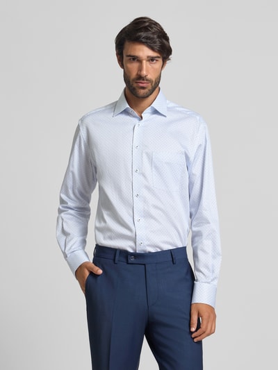 ETERNA Modern Fit Business-Hemd mit Knopfleiste Bleu 4