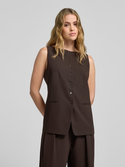 Style Icon Collection Ärmellose Weste mit Knopfleiste - curated by Anouk Yve Dunkelbraun 4