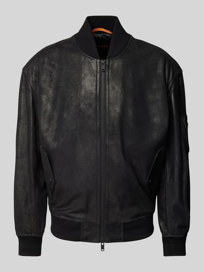 BOSS Orange Bomberjacke mit gerippten Abschlüssen Modell 'Jotaco' Black 1