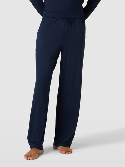 Emporio Armani Pyjama-Hose mit elastischem Bund Modell 'DELUXE' Dunkelblau 4