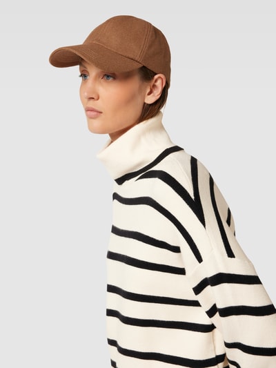Vero Moda Sweter z dzianiny o kroju oversized ze wzorem w paski model ‘SABA’ Złamany biały 3