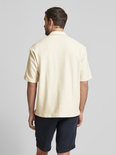 BOSS Poloshirt mit V-Ausschnitt Modell 'LARS' Offwhite 5