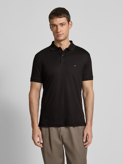 Tommy Hilfiger Slim Fit Poloshirt mit Logo-Stitching Black 4