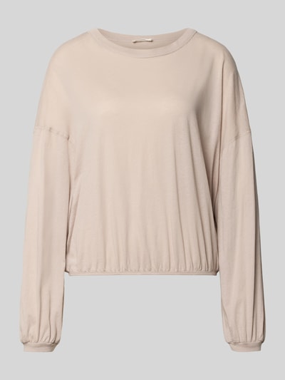 Produktfoto, Relaxed Fit Longsleeve mit elastischen Abschlüssen Modell 'Laloom' von American Vintage aus Reine Baumwolle in Beige, Damen