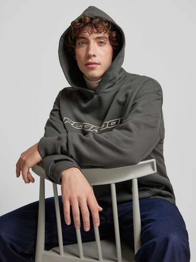 Pegador Oversized hoodie met labelprint, model 'ALDEN' Antraciet - 3