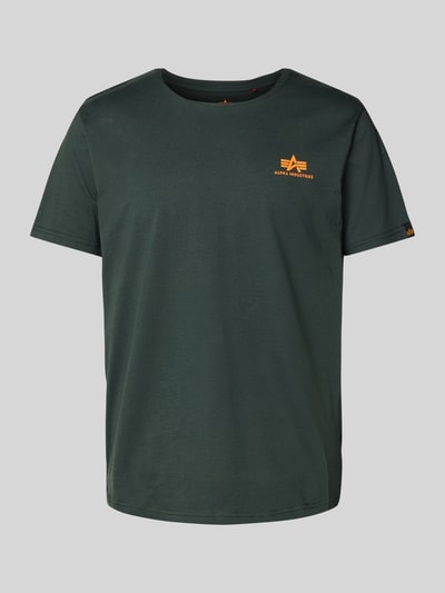 Alpha Industries T-shirt z nadrukiem z logo Petrol 2