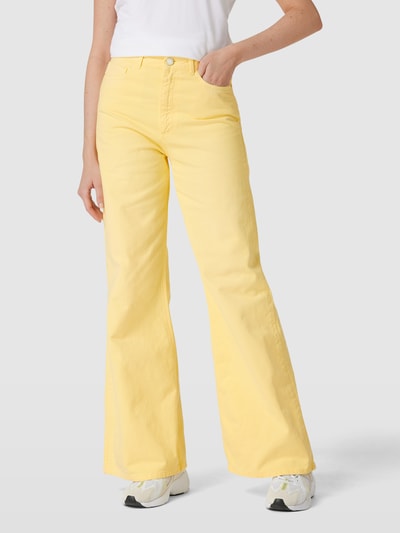 FABIENNE CHAPOT Jeans met labeldetail, model 'Thea' Lichtgeel - 4