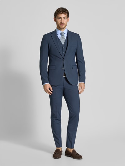 MCNEAL Slim fit 2-knoops colbert met klepzakken Marineblauw - 1