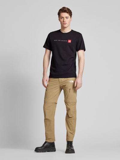 The North Face T-shirt met labelprint, model 'NEVER STOP EXPLORIN' Zwart - 1