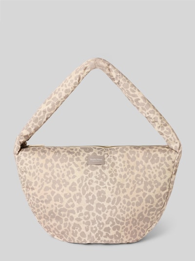 Produktfoto, Shoulder Bag mit Logo-Patch van Studio Noos met all-over dierenprint, hoofdvak met ritssluiting, schouderband, breedte 56 cm, lengte 53 cm, diepte 10 cm, schouderbandlengte 74 cm