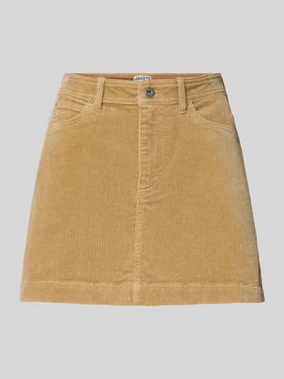 Jake*s Casual Spódnica mini z imitacji sztruksu z 5 kieszeniami Piaskowy 2