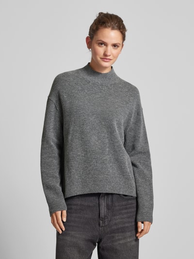 Marc O'Polo Denim Gebreide pullover met opstaande kraag Middengrijs - 4