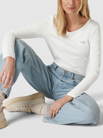 Marc O'Polo Longsleeve mit Streifenmuster Hellblau 3