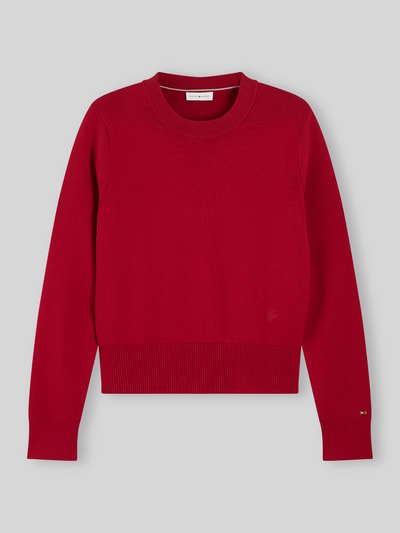 Tommy Hilfiger Regular Fit Pullover aus reiner Baumwolle ' Bordeaux 2