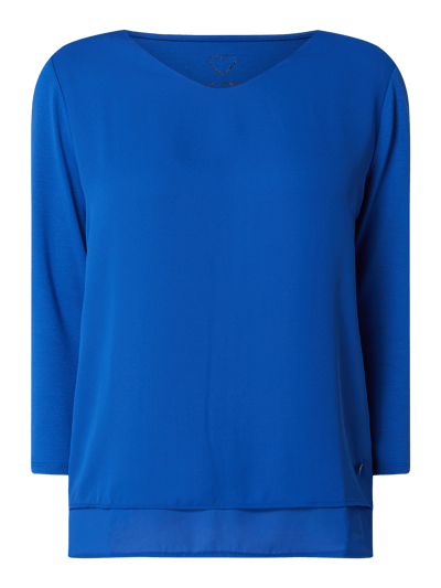 Betty Barclay Blouseshirt met contrast aan de voorkant  Koningsblauw - 2