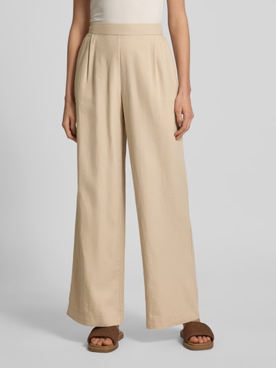 Vila Leinenhose mit elastischem Bund Modell 'JOLANDA' Sand 4