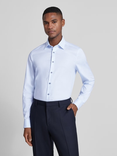 OLYMP Level 5 Slim Fit Businesshemd aus Baumwoll-Mix mit Kentkragen Bleu 4