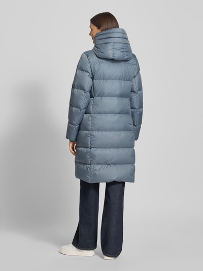 Marc O'Polo Płaszcz puchowy o kroju shaped fit z kapturem Szaroniebieski 5