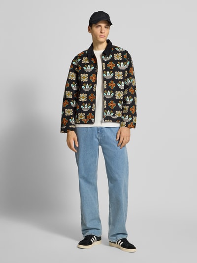 adidas Originals Jack van fijn corduroy met logomotief Zwart - 1