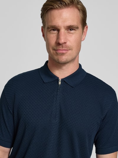 SELECTED HOMME Regular fit poloshirt van puur katoen, model 'ISAAC' Marineblauw - 3