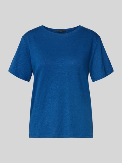 Produktfoto, Regular Fit T-Shirt aus Leinen-Mix Modell 'PELOTA' von Weekend Max Mara, Damen T-Shirt, Optik: Unifarben, Label-Applikation, Rundhals, Kurzarm, Feinstrick, Material: Leinen-Mix