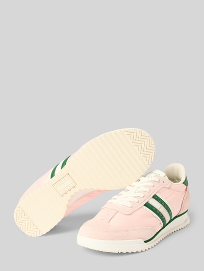 Tommy Jeans Low Top Sneaker aus echtem Leder Rosa 4