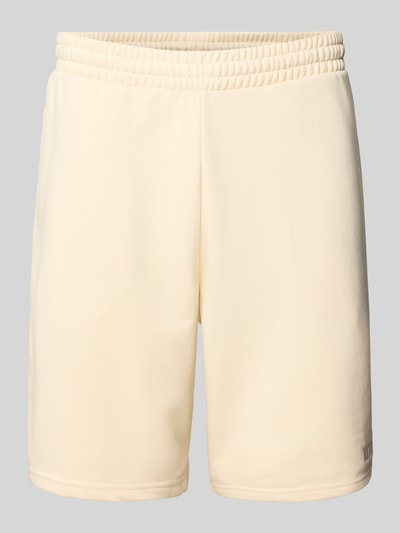 REVIEW Relaxed Fit Sweatshorts mit Label-Stitching Ecru 2