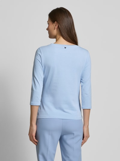 Weekend Max Mara Shaped Fit Longsleeve mit Baumwoll-Anteil Modell 'MULTIA' Hellblau 5