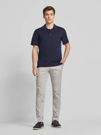 Brax Regular fit chino met structuurmotief, model 'FABIO' Zilver - 1