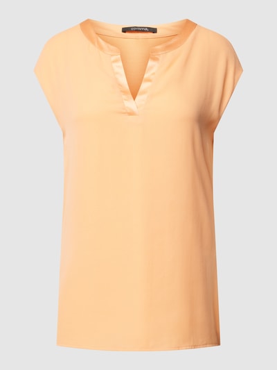 comma T-Shirt mit V-Ausschnitt Apricot 2