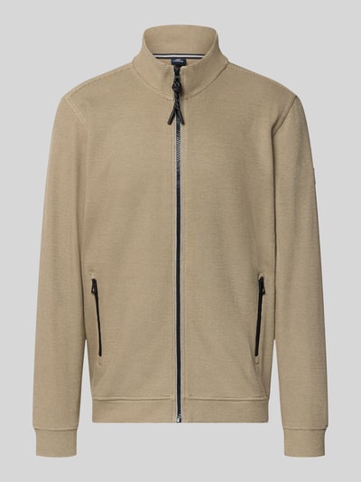 Produktfoto, Regular Fit Jacke aus Baumwoll-Mix Modell 'SELANIK' von LERROS in Beige mit Reißverschluss und Eingrifftaschen, strukturierte Oberfläche