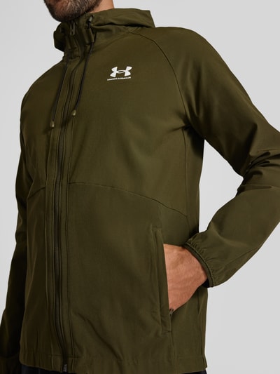 Under Armour Regular fit windbreaker met logoprint Olijfgroen - 3