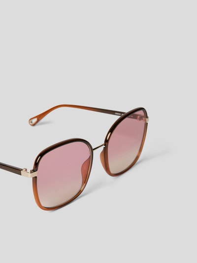 Chloé Sonnenbrille mit Label-Prägung Beige 3