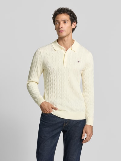 GANT Regular Fit Pullover aus reiner Baumwolle ' Offwhite 4