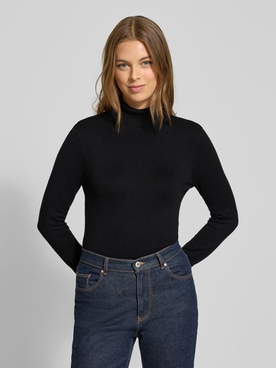 Vero Moda Slim coltrui van viscosemix, model 'GLORY' Zwart - 4