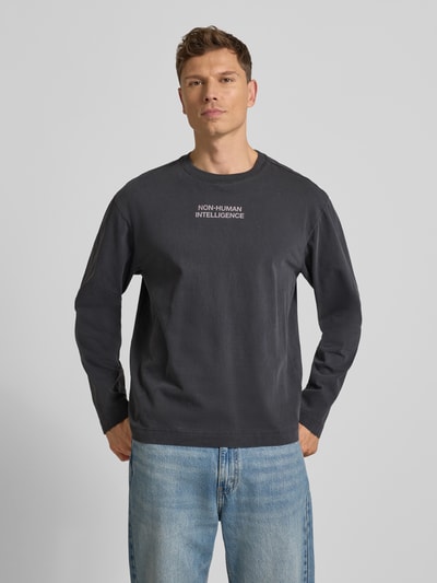 Wood Wood Sweatshirt mit Rundhalsausschnitt Modell 'Ryan' Dunkelgrau 4