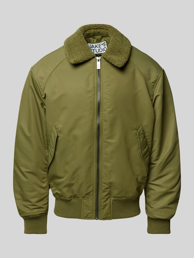 JAKE*S STUDIO MEN Bomberjacke mit Umlegekragen Oliv 2