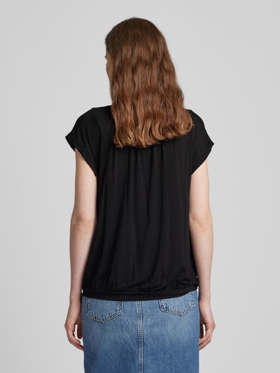 Soyaconcept T-shirt met plooien, model 'Marica' Zwart - 5