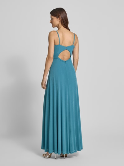 V.M. Abendkleid mit Herz-Ausschnitt Hellblau 5