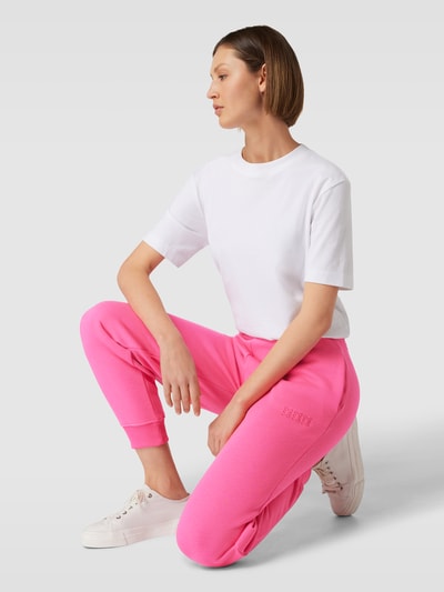Karo Kauer Spodnie dresowe z elastycznym ściągaczem Neonowy różowy 3