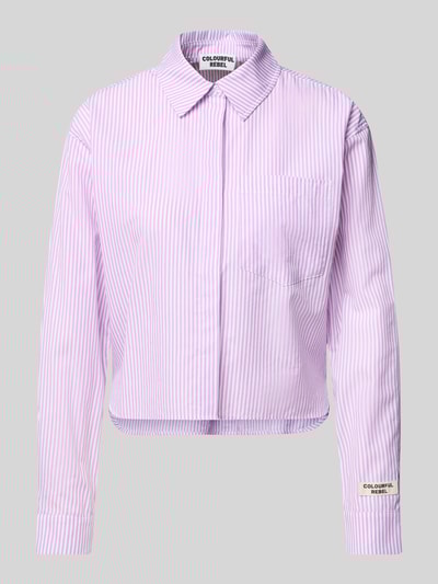 Colourful Rebel Boxy Fit Bluse mit Brusttasche Modell 'Aliya' Fuchsia 2