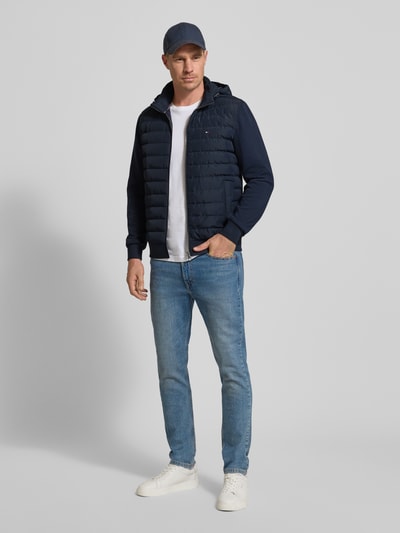 Tommy Hilfiger Regular Fit Steppjacke mit abnehmbaren Kapuze Marine 1