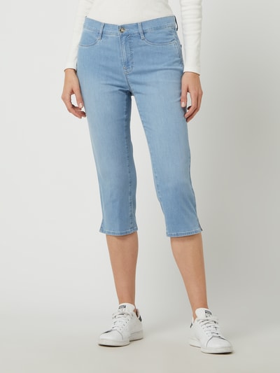 Brax Slim fit capri-jeans met stretch, model 'Mary' Lichtblauw gemêleerd - 4