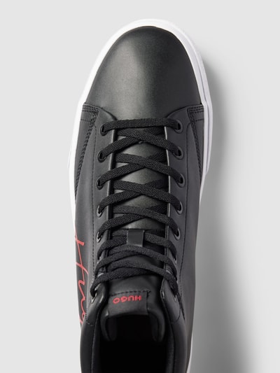 HUGO High top sneakers in zwart met contrastgarnering, model 'Dyer' Zwart - 4