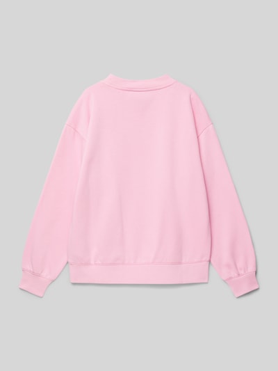 CHAMPION Sweatshirt mit Label-Stitching Rosa 3