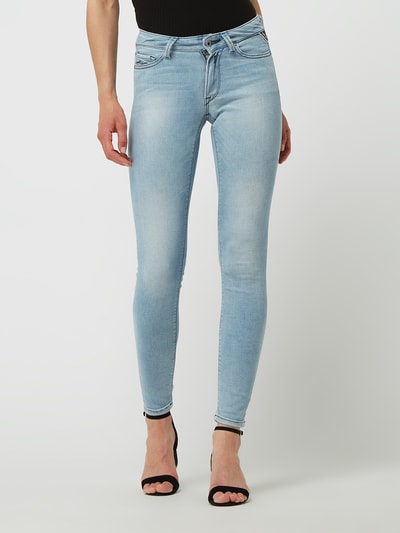 Replay Skinny fit jeans met stretch, model 'New Luz'  Lichtblauw - 4