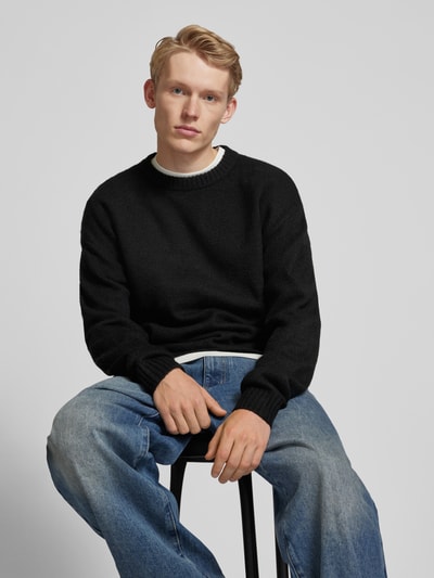 Jack & Jones Sweter z dzianiny z okrągłym dekoltem model ‘OLLIE’ Granatowy 3